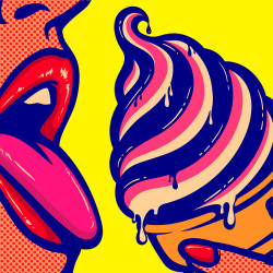Pop Art Sexy Ice Panoramic wallpaper