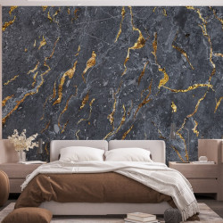 Marble Black gold Panoramic wallpaper