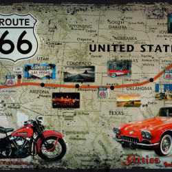 Vintage USA Route 66 Car Panoramic wallpaper