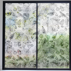 Orchid pattern Privacy Window film