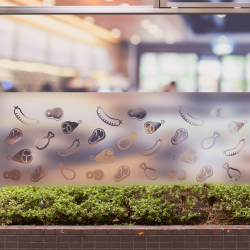 Butcher's shop Pattern Privacy Window film
