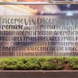 Sticker Lettrage Épicerie Dépoli