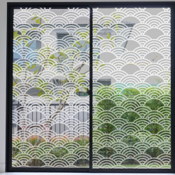 Japanese Wave Pattern 3 Privacy Window film