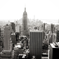 City New York Black and White Panoramic wallpaper