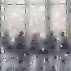 Japanese cloud motif Privacy Window film