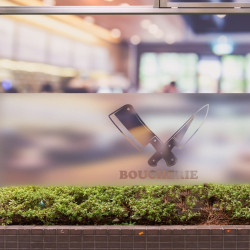 Butcher shop logo Privacy Window film