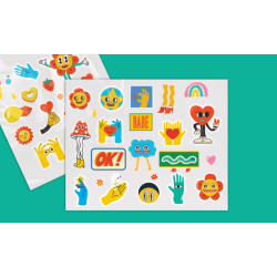 Sheet of custom stickers