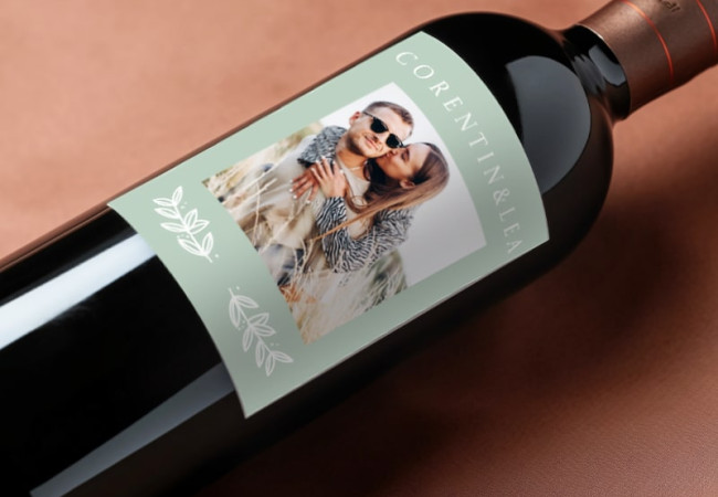 Wedding bottle label