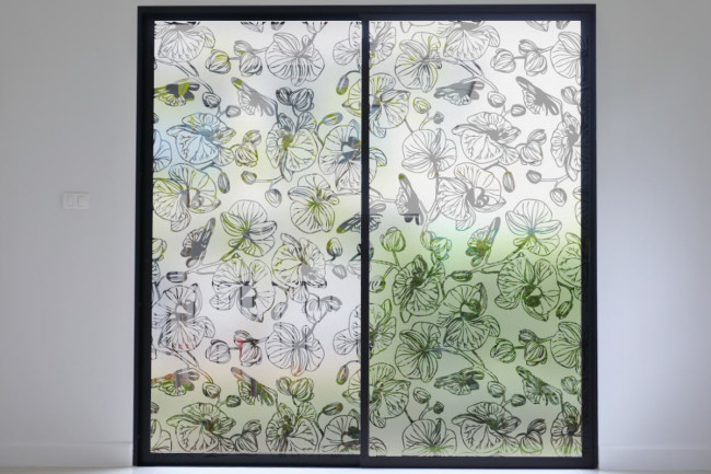 Orchid pattern Privacy Window film