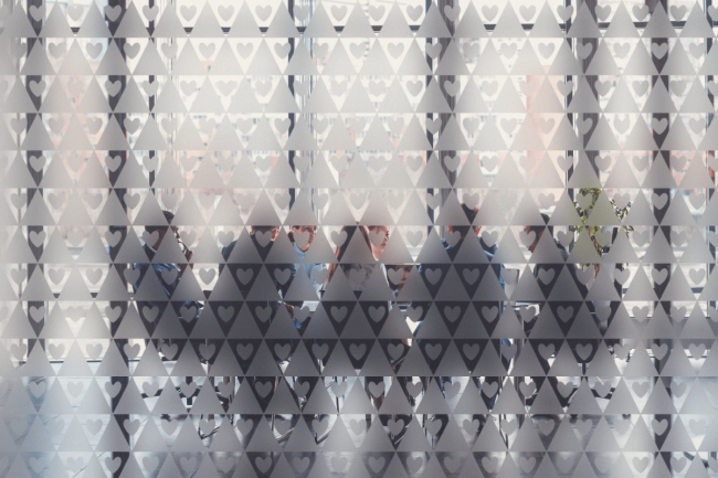 Heart pattern Privacy Window film